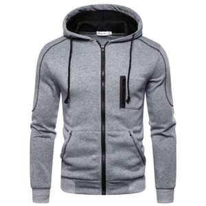 Leisure Sweater Youth Hooded Long-sleeve Zipper Hoodies Wish High Quality Sports for Men Winter Hoodies Fabric <b>Knitted</b> Hoodies - Product Image 3