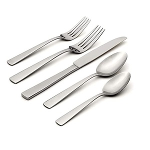 Ensemble de couverts en argent de luxe, vaisselle en acier inoxydable avec poignée, ensemble de vaisselle, couverts polis miroir pour hôtel - Product Image 5