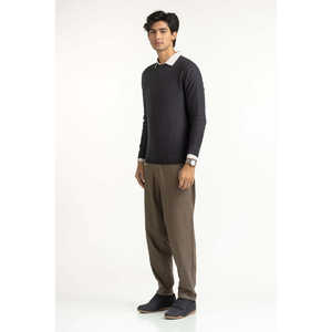 Suéter con Capucha de Cachemira de Invierno, Estilo Casual, Calidad Premium, Cierre de Cremallera, Patrón Estampado a Rayas, Corte Regular -MN-SWT-WS25-201 - Product Image 4