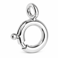 Fermoir rond à ressort plaqué argent 925, anti-ternissement, sans nickel, pour la fabrication de bijoux DIY, vente en gros, fournisseur OEM