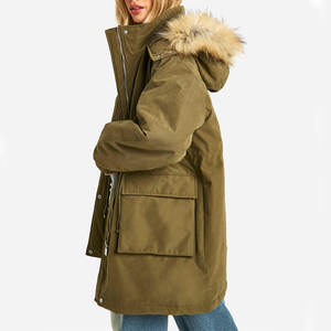 Servicio OEM de las mujeres de invierno con capucha Parkas chaqueta con cremallera impermeable y a prueba de viento al por mayor chaquetas al aire libre - Product Image 2