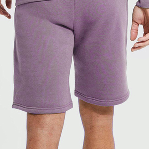 Solid Plus Size Winter Pullover Hoodie & Shorts Set for Men-Casual Sports Activewear - Product Image 6