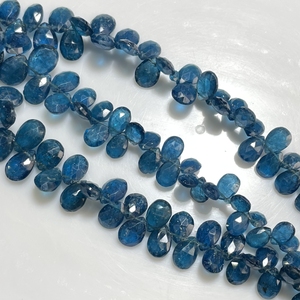 Perles Briolette en forme de poire à facettes en apatite néon de qualité fine en vente en gros perles de pierre naturelle pour la fabrication de bijoux - Product Image 5