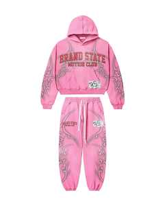 Jersey personalizado unisex, Sudadera con capucha de forro polar suave, chándal para correr con un logotipo de serigrafía abullonada que incorpora ropa de calle vintage - Product Image 4