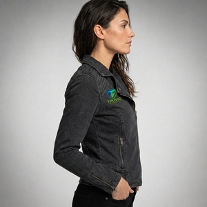Veste en jean pour femme, collection hiver 2026, en coton imprimé, design personnalisé, respirante, prix raisonnable, vente en gros - Product Image 4