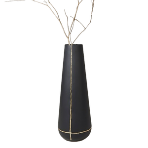 Metal <b>Vases</b> 58 cm in <b>Black</b> Colour - Product Image 1