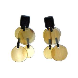 100% Pendientes elegantes de cuerno de búfalo y buey natural para mujer 100% Pendientes colgantes de cuerno de buey y búfalo natural Pendientes de cuerno - Product Image 4