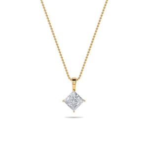Colgante Solitario Moderno con Diamante Corte Asscher de 0.30 Ct, Diamante Cultivado en Laboratorio en Platino, Regalo de Aniversario de Bodas - Product Image 2