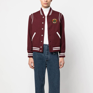 Vente en gros de vestes universitaires de meilleure qualité de couleur personnalisée pour hommes nouveau style streetwear veste universitaire pour hommes taille adulte Service OEM - Product Image 1