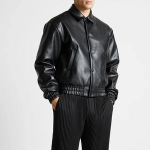 Blouson aviateur universitaire à col montant et motif brodé en toile pour homme manteau coupe-vent d'hiver léger et décontracté à fermeture éclair - Product Image 6