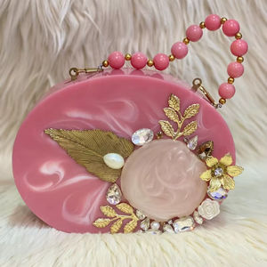 Bolso de Mano Moderno de Resina Epoxi de Alta Calidad |   Bolso de Mano Hecho a Mano para Mujer, para Bodas y Eventos Nocturnos |   Bolso de Mano de Lujo para Novia y Cóctel - Product Image 1