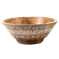 Nouveau design 2025 – Bol de service et de mélange unique en bois d'acacia, artisanat indien personnalisé, écologique, compatible lave-vaisselle, haute qualité