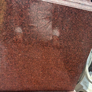 Losa de Granito Rojo Bruno - 100% Natural, Duradera, Decoración de Pisos, Fondo Rojo Marrón Intenso, Granulado Grueso, Dormitorio, Sala de Estar - Product Image 1