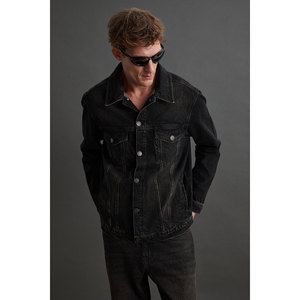 Veste en denim GRIMELANGE Jericho pour homme, coupe large confortable, 100% coton, haute qualité, texture épaisse - Product Image 4