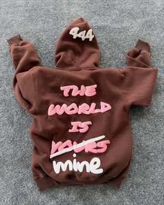 Pull en polaire de qualité supérieure sweat à capuche pour homme hiver chaud décontracté High Street doux 100% coton sweat à capuche Logo personnalisé - Product Image 2