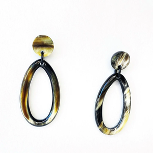 Boucles d'oreilles chandelier en corne de boeuf 100% naturelles et écologiques pour femmes et filles - Product Image 6