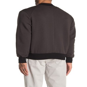 Blouson aviateur d'hiver coupe-vent pour hommes avec design personnalisé nouveau prix de gros placement de logo sur le devant en tissu de toile - Product Image 3