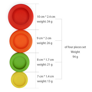 Lot de 4 mini-couvercles extensibles en <span class=keywords><strong>silicone</strong></span> réutilisables et durables pour la conservation des aliments et des fruits au réfrigérateur - Product Image 5