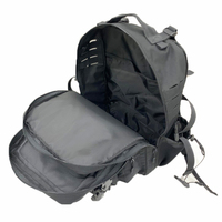 Ransel Taktis Oxford Hitam Kapasitas Besar Berkualitas Tinggi Sistem Jaring Resin Tahan Air USB Fashion Softback