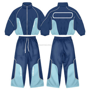 Conjunto Deportivo de Dos Piezas para Hombre, Chaqueta Cortavientos y Pantalones Jogger, Personalizado OEM, Poliéster y Nailon con Cierre, Modelo 2026 para Chicos - Product Image 3