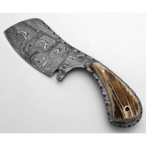 มีดเชฟเหล็กดามัสกัสทำมือ Burraq ลายบิดอเนกประสงค์ พร้อมปลอกหนัง สำหรับใช้ในครัว DIY OEM/ODM - Product Image 5