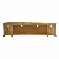 Armoire de rangement moderne en bois de manguier massif pour salon, 2 portes, design mid-century, extensible, multi-usage pour hôpital, hôtel