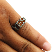 Joyería Vintage hecha a mano de Plata de Ley 925, anillo antiguo para mujer, anillos chapados en oro de 18K con diamantes para mujer a precios mayoristas
