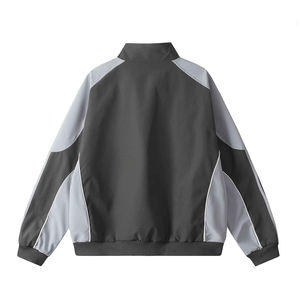 Chándales cortavientos de gran tamaño Tiras laterales Cuello alto Casual Aceptar chándales de moda de alta calidad personalizados para hombres - Product Image 5