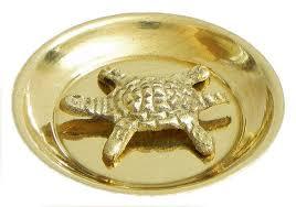 Último diseño hecho a mano decorativo chapado en oro Placa de tortuga piedra trabajo 6 pulgadas para regalos de boda indios - Product Image 6