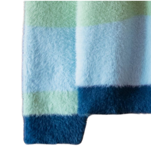 Suéter de Punto Grueso de Nylon/Acrílico con Manga Larga, Tejido Afelpado, Cálido para Invierno, con Parche Bordado Estilo Universitario, Premium - Product Image 4