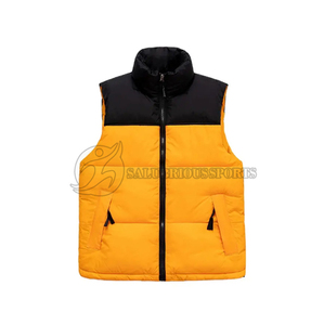 Veste matelassée pour homme en coton, bicolore, respirante, coupe-vent, pour l'extérieur, fermeture éclair écologique, logo personnalisé - Product Image 3