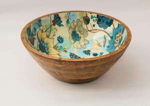 Hot Selling Eco-friendly <b>Enamel</b> Printed Wooden Salad Mixing <b>Bowl</b> Fancy Style Polished From Indian Supplier - Product Image 3