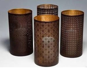 Trending Custom Black Gold Metal Votive <b>Candle</b> <b>Holders</b> Most Selling Glass <b>Candle</b> Jars Lanterns for Weddings Home Decorative - Product Image 4