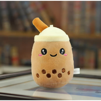 Porte-clés en peluche Boba marron mignon de 10 cm, rembourrage en coton PP, 34g, pendentif en tissu doux, unisexe, pour les 5-7 ans, personnalisation manuelle