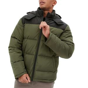 Chaqueta Bomber Acolchada de Invierno en Oferta, Chaqueta con Capucha para Hombre, Logotipo Frontal Personalizable, Impermeable, Cortavientos, Transpirable, Informal para Exteriores - Product Image 1