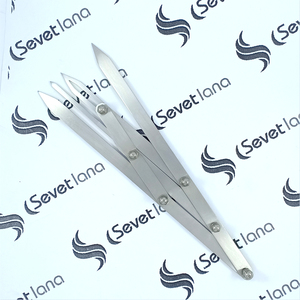 SEVETLANA INDUSTRY ET-01 Règle de précision en acier inoxydable durable pour microblading des sourcils, rapport doré - Product Image 2