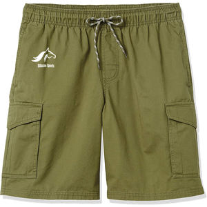 กางเกงขาสั้นชายหาดสำหรับผู้ชายกางเกงขาสั้นผ้าโพลีเอสเตอร์สำหรับ100% ตกแต่งสไตล์วินเทจน้ำหนักเบา220 GSM - Product Image 1