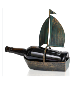 Soporte de vino con forma de velero, aspecto elegante Premium, suministros de Bar de alta calidad, soporte de botella de vino individual de Metal para encimera de Bar - Product Image 1