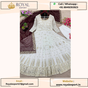 Présentation de nouveaux vêtements de fête de créateurs Look Heavy Embroidery Sequence Work Wedding Drees au tarif de gros - Product Image 3