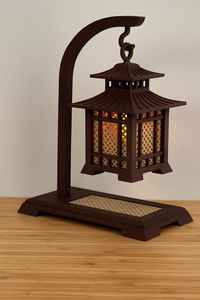 Lanternes rustiques en bois et fer noir - Product Image 2