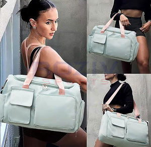 Multi-function Large Modern Team Players Colorful <b>Fitness</b> Gym Duffle <b>Bag</b> with Nylon Lining Boxing Compartment Adjustable Strap - Product Image 5