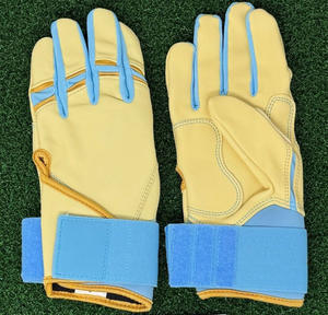 Guantes de Bateo Unisex Profesionales de Primera Calidad, Ambidiestros, con Cierre de Velcro, de Piel de Cabra Digital, con Puño Largo - Product Image 6