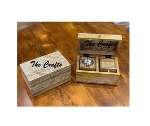 Mubkhar de madera con caja para Oud y bandeja, juego de cuatro quemadores de incienso redondos Mabkhara a precios asequibles. - Product Image 6