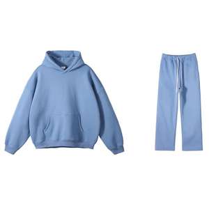 Haute qualité sur mesure respirant grande taille femmes vêtement à capuche teint 100% coton Streetwear hiver survêtement Jogging porter - Product Image 1