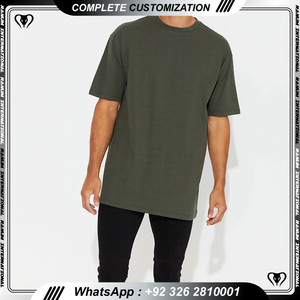 เสื้อยืดโอเวอร์ไซส์ผ้าคอตตอนพิมพ์ลายไหล่ตกไซส์สำหรับผู้ชายขนาดใหญ่พิเศษ - Product Image 2