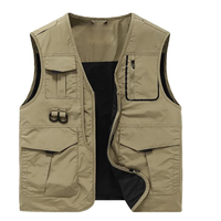 Gilet d'été pour hommes, pêche, randonnée, chasse, gilet multi-poches, veste d'extérieur pour hommes, gilets à bas prix