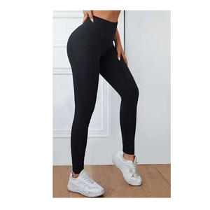 Best Selling Fitness Wear Adult Size Women Leggings Top Quality 100% Cotton Gym Workout Women Leggings - Product Image 6