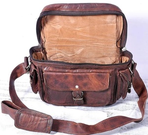 2025 sac photo en cuir pleine fleur Vintage Premium pour photographes fermeture à glissière résistante à l'eau pour les professionnels débutants - Product Image 2