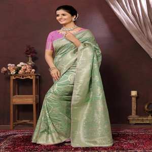 Sari de créateur de qualité supérieure avec broderie lourde et chemisier assorti pour mariage ethnique indien, idéal pour les fêtes, séchage rapide, vente en gros indienne - Product Image 6