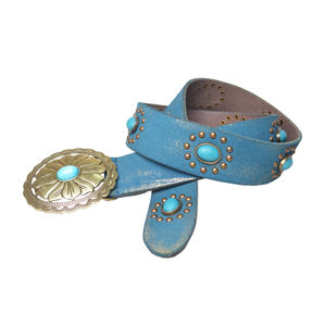 Ceinture en cuir véritable Feruza historique de qualité supérieure Design perforé fini à la main pour hommes et femmes Look de luxe - Product Image 1